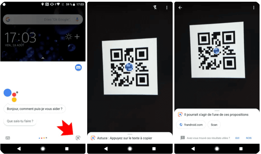 Scanner un QR Code de collecte de don avec Google Lens